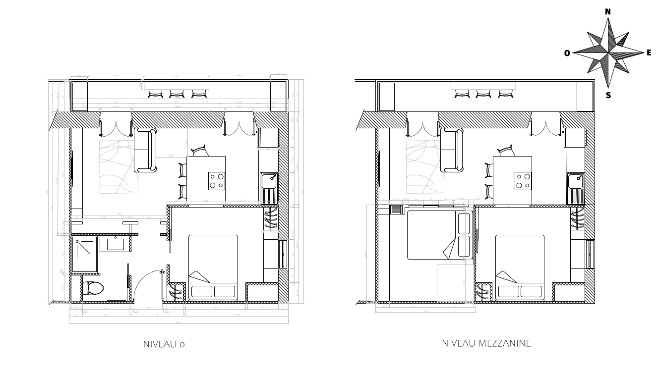 Plan projet — niveau 0 & mezzanine